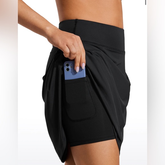 UPF 50+ High Rise Knee Length Tennis Skirts 20'' - Picture 4 of 8